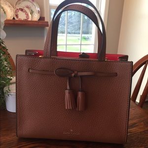 Kate Spade Brown Leather Handbag w/ Shoulder Strap